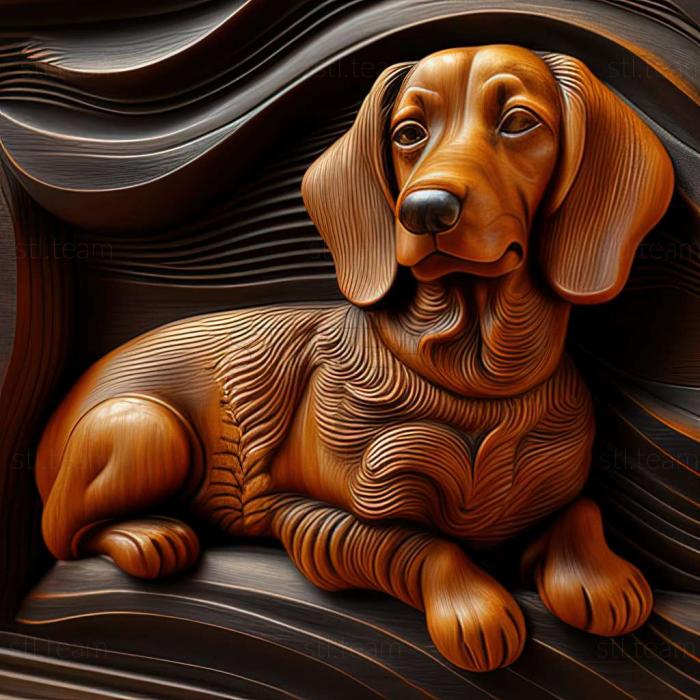 3D model Alpine Dachshund Hound dog (STL)